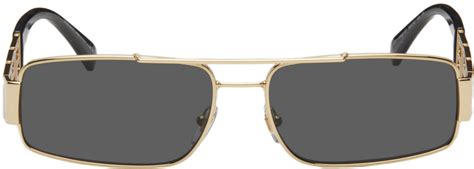 versace signature greca sunglasses|black and gold Versace sunglasses.